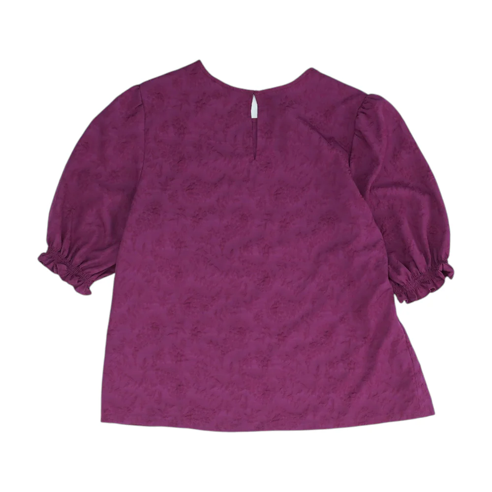 Magenta Floral Blouse - Image 2