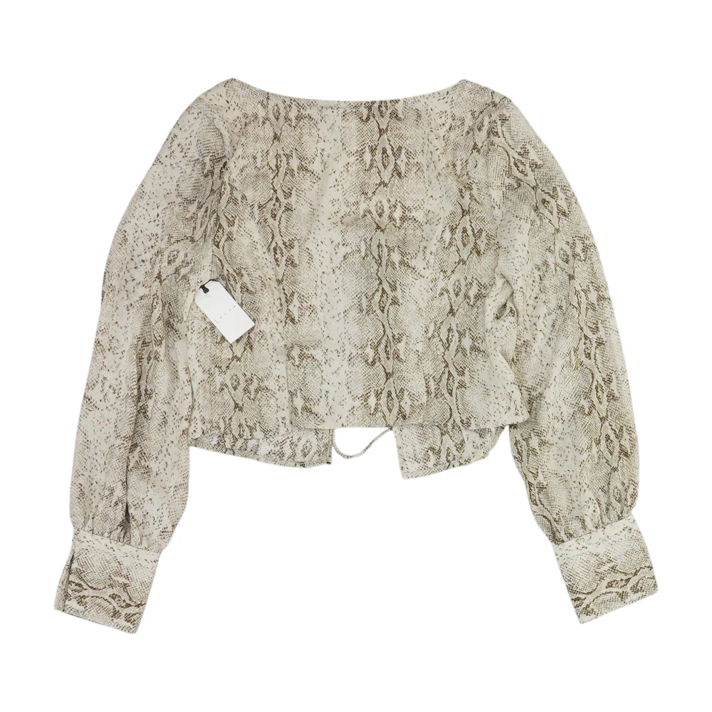 Gray Animal Print Blouse - Image 2