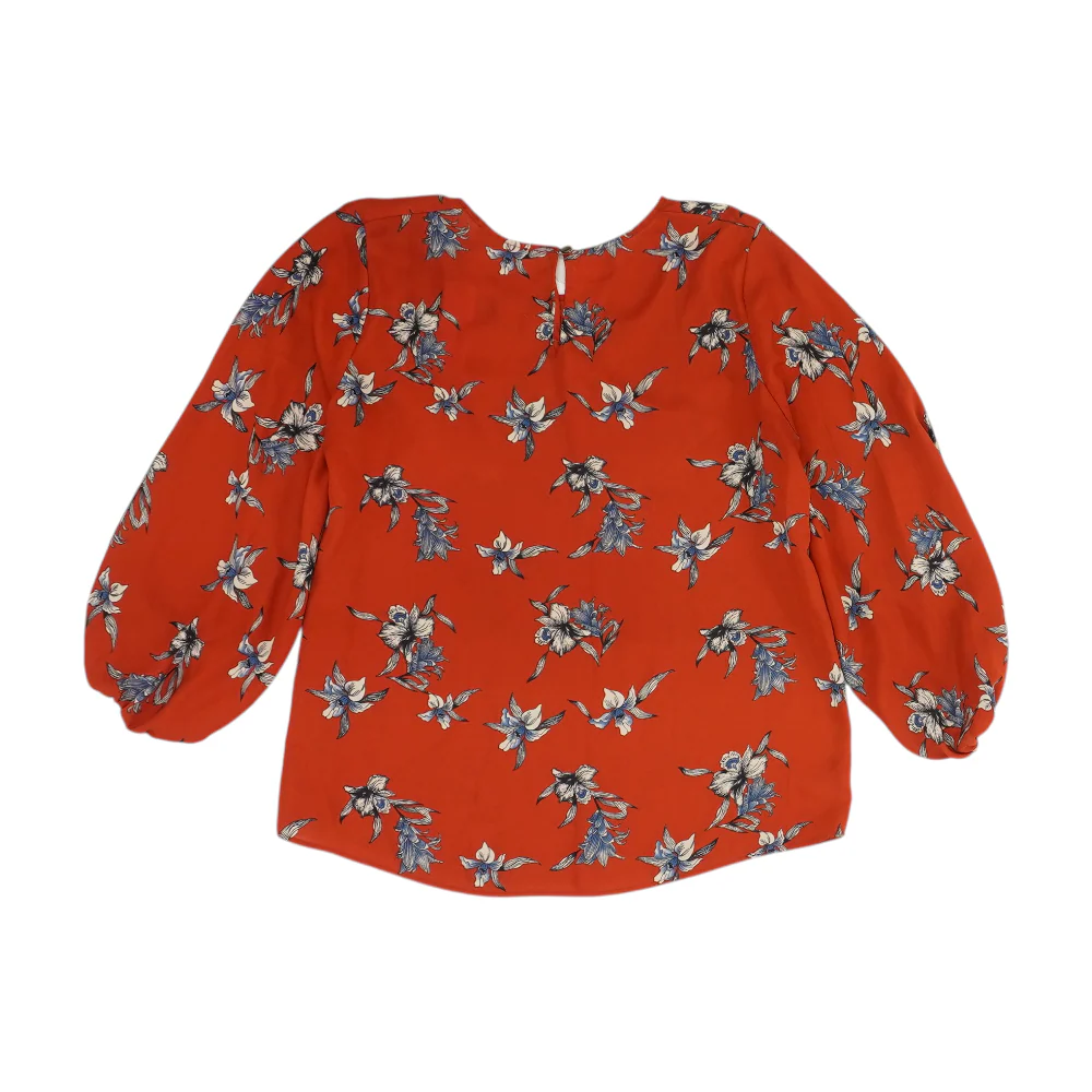 Rust Floral Blouse - Image 2