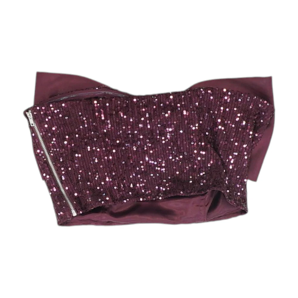 Burgundy Cropped Blouse - Image 2