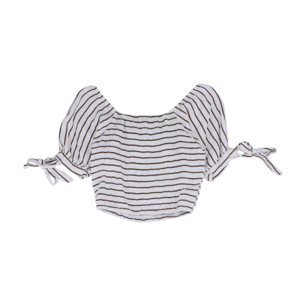 Brown Striped Blouse - Image 2