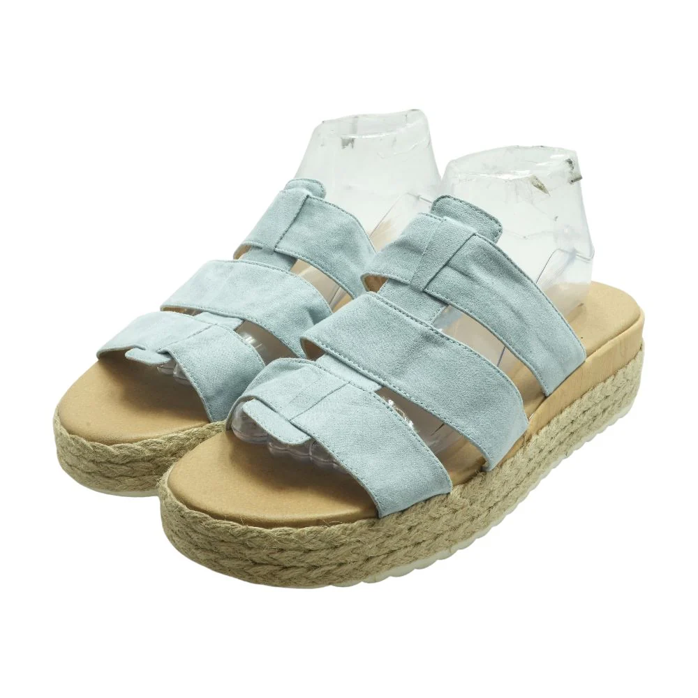 Blue Casual Slide Sandals