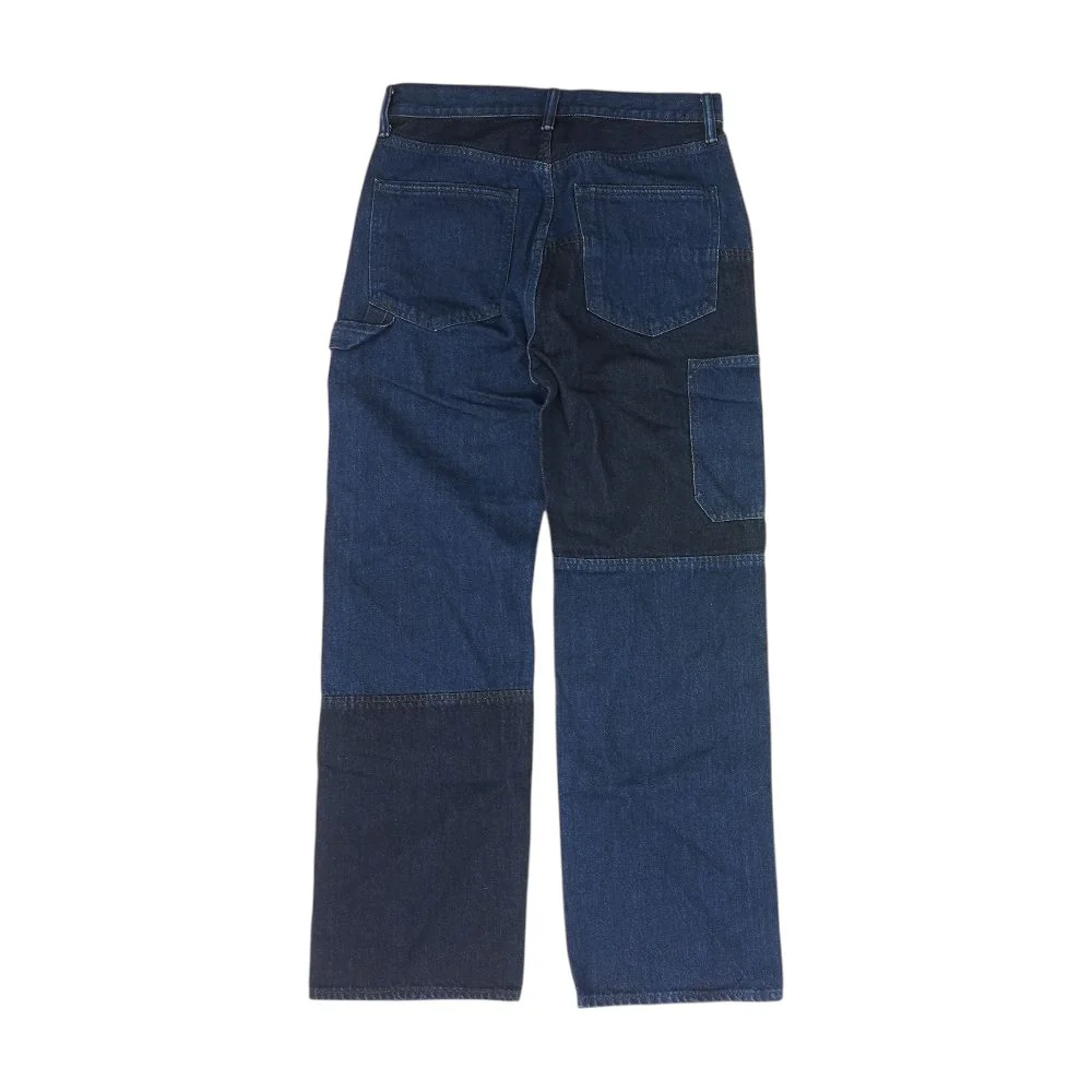 Blue Color Block Relaxed Jeans - Image 2