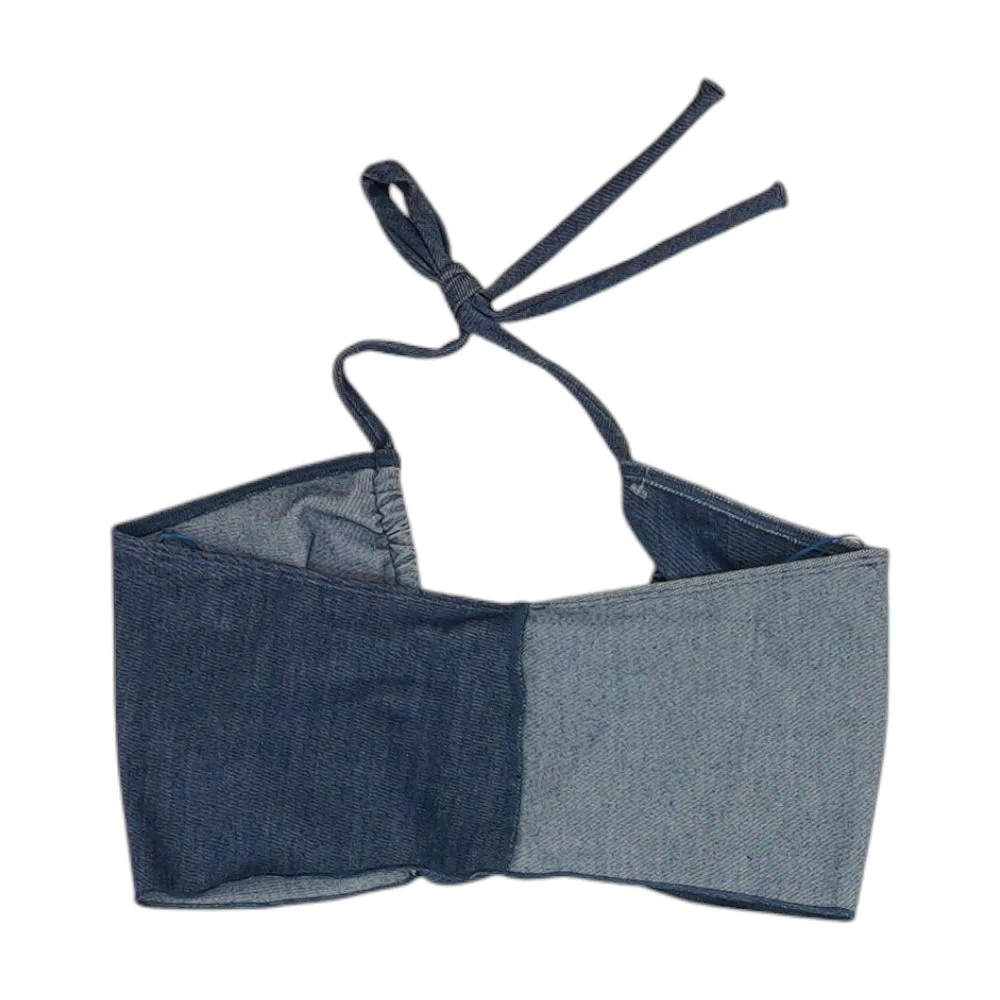 Blue Cropped Blouse - Image 2