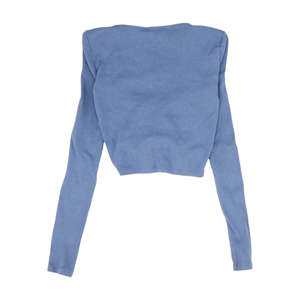 Blue Cropped Blouse - Image 2
