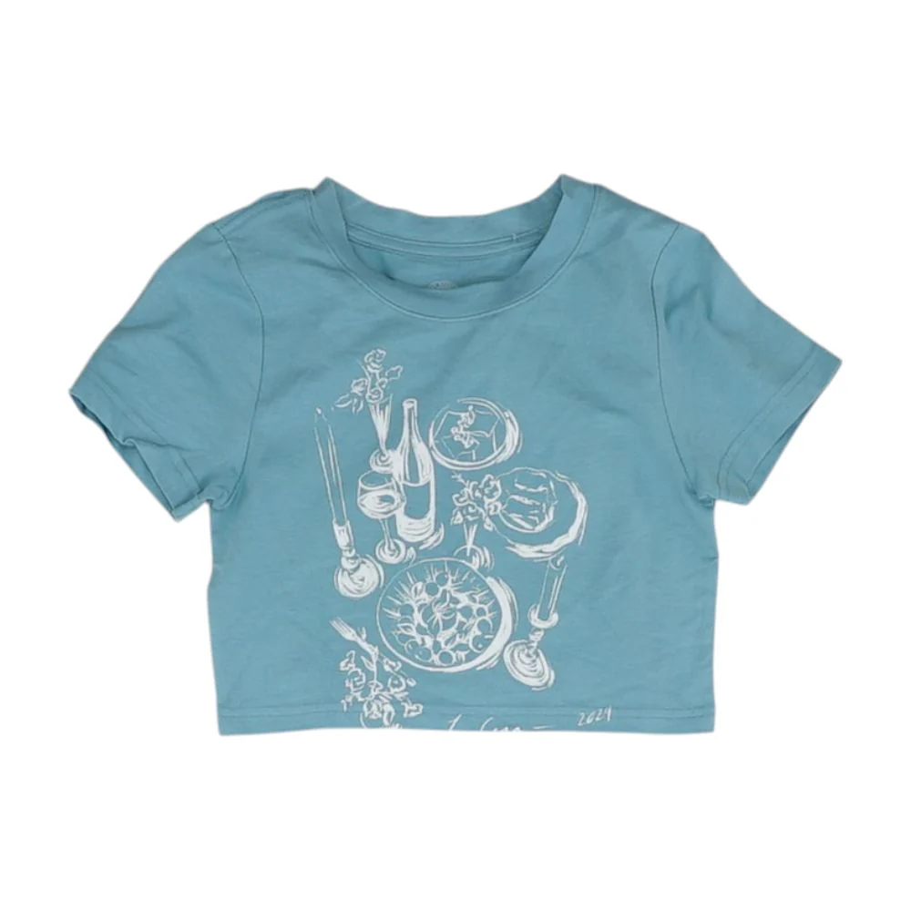 Blue Cropped T-Shirt