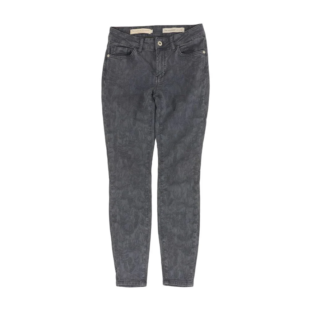 Blue Floral High Rise Skinny Leg Jeans