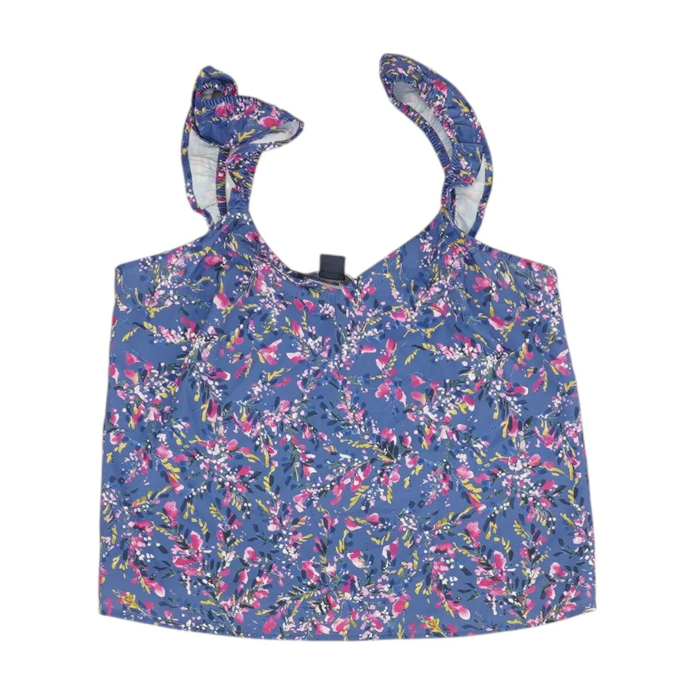 Blue Floral Knit Top
