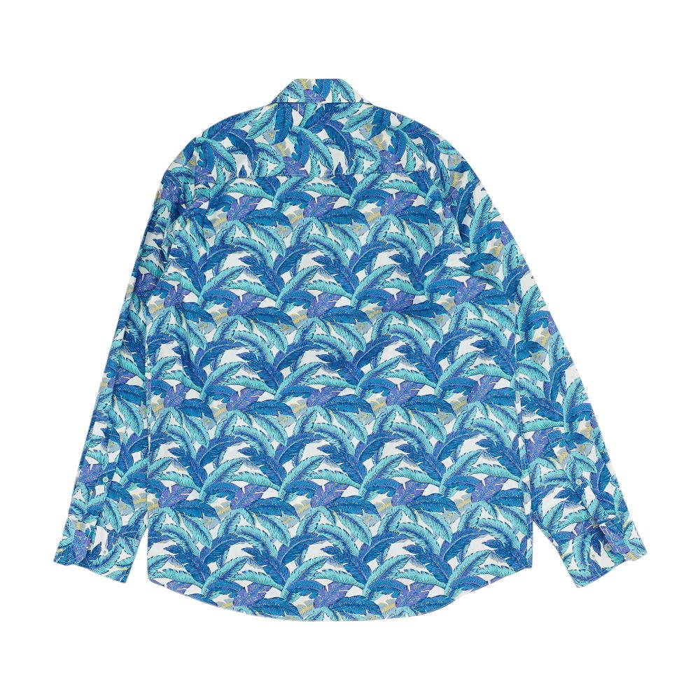 Blue Floral Long Sleeve Button Down - Image 2
