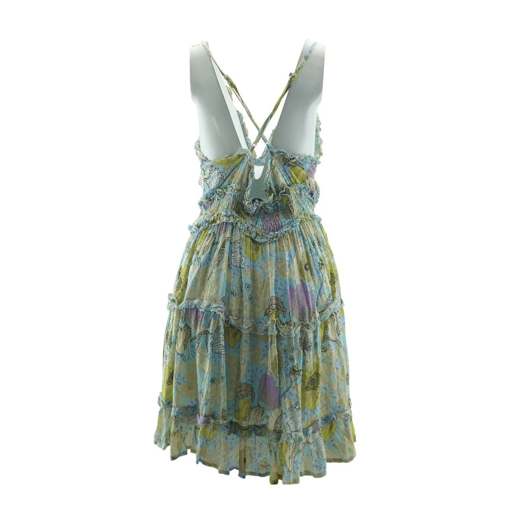 Blue Floral Midi Dress - Image 2