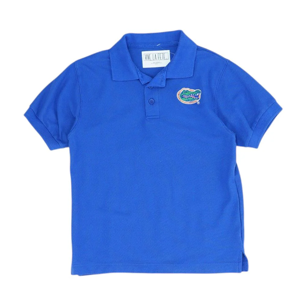 Blue Florida Gators Solid Short Sleeve Polo