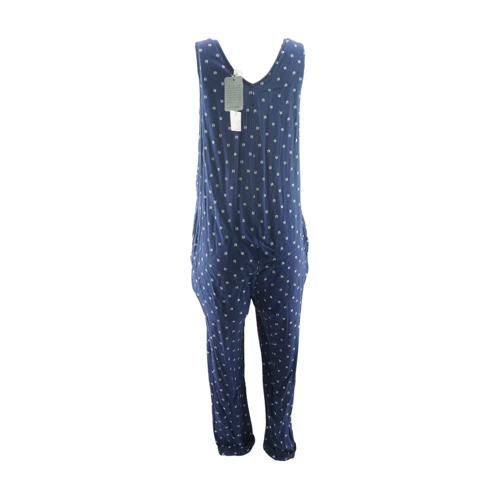 Blue Graphic Maternity Jumpsuit - Image 3