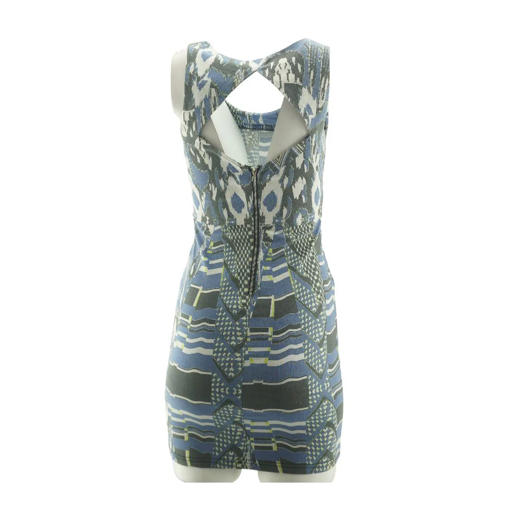 Blue Graphic Mini Dress - Image 2