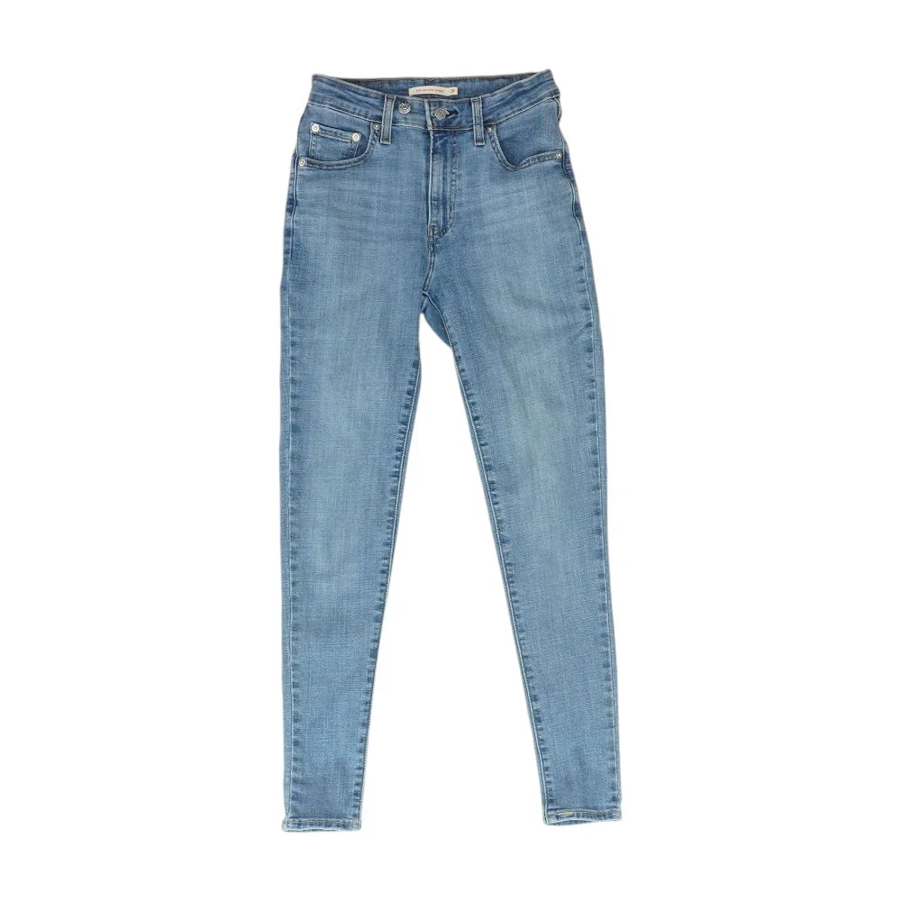 Blue High Rise Skinny Leg Jeans