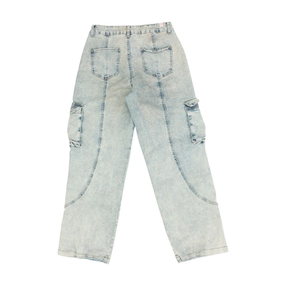 Blue High Rise Wide Leg Jeans - Image 2