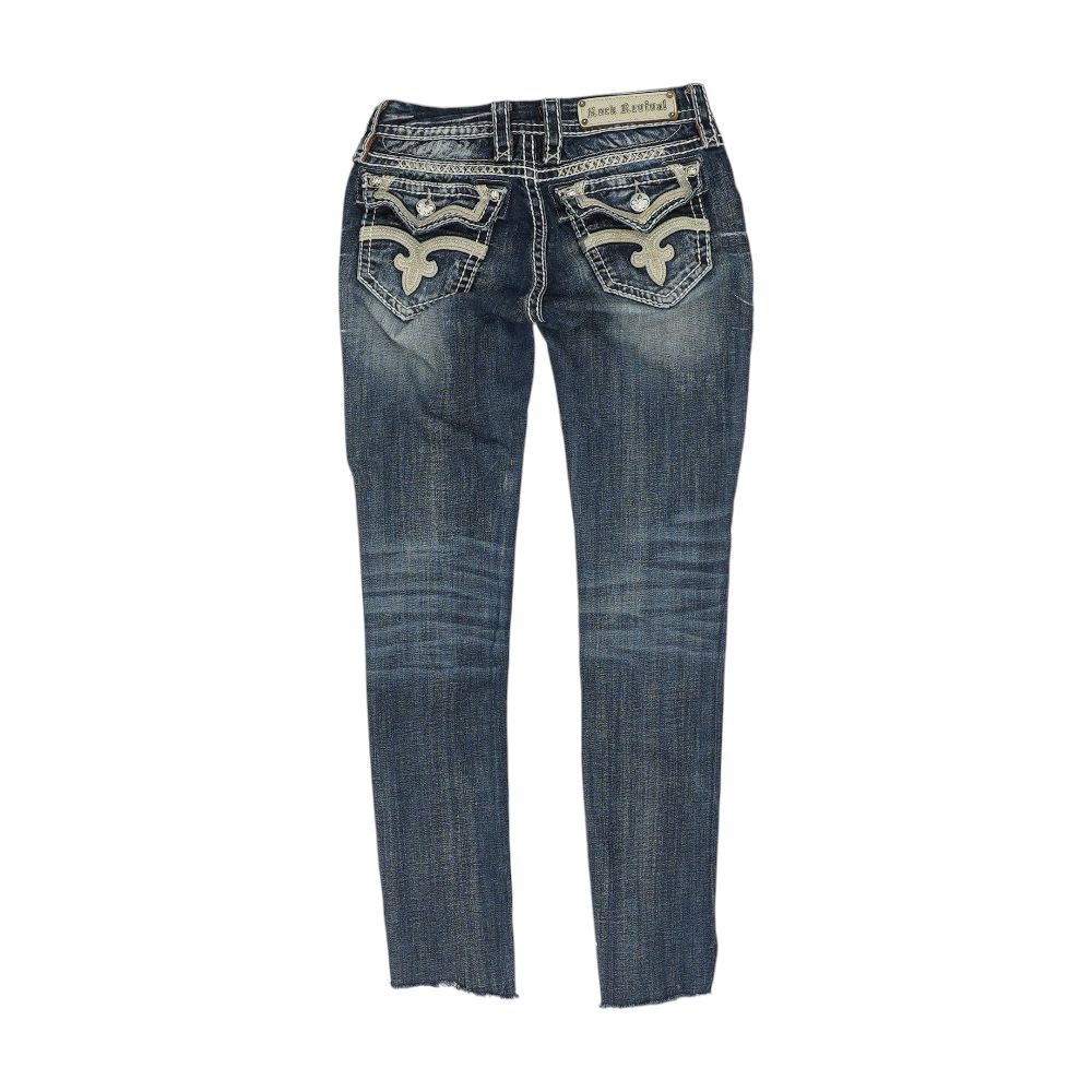 Blue Low Rise Skinny Leg Jeans - Image 2
