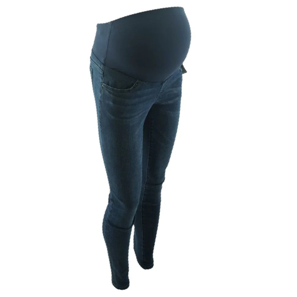 Blue Low Rise Skinny Leg Maternity Jeans - Image 2