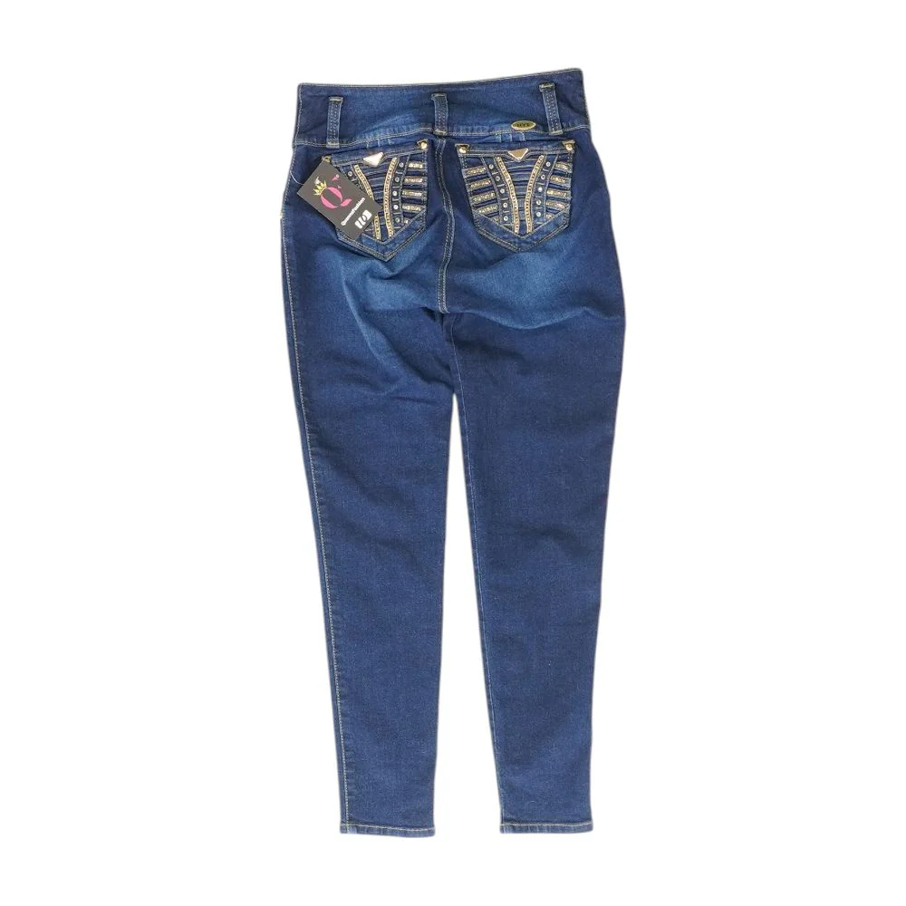 Blue Mid Rise Jeans - Image 2