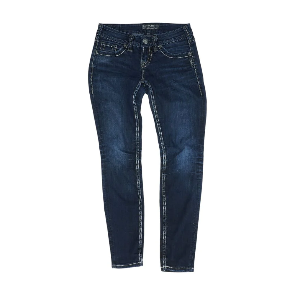Blue Mid Rise Jeans