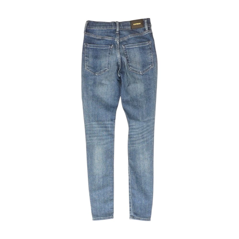 Blue Mid Rise Skinny Leg Jeans - Image 2