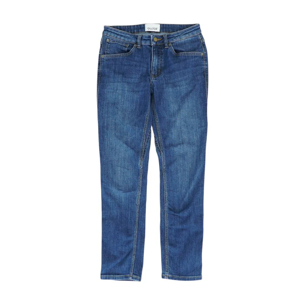 Blue Mid Rise Skinny Leg Jeans