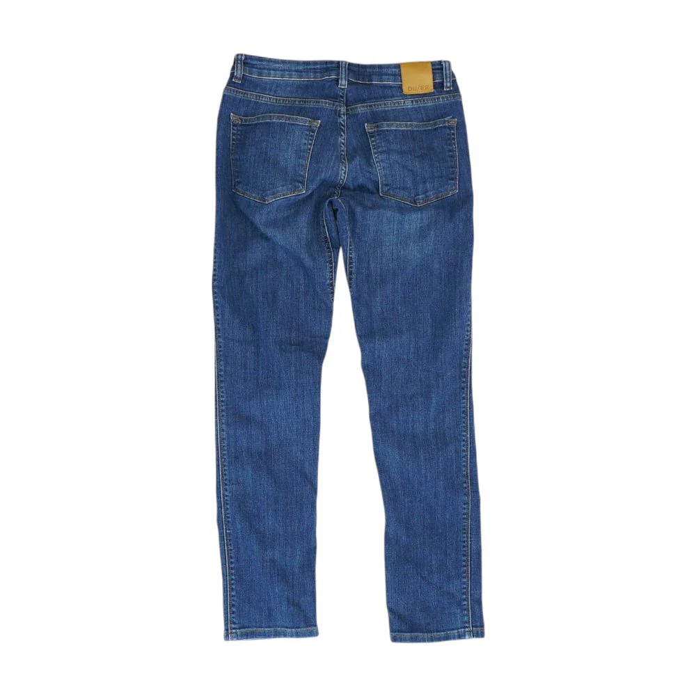 Blue Mid Rise Skinny Leg Jeans - Image 2
