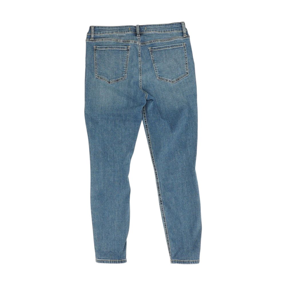Blue Mid Rise Skinny Leg Jeans - Image 2