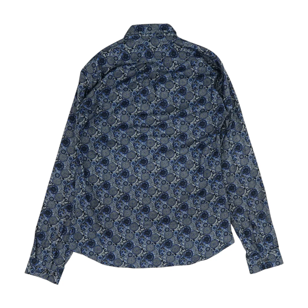 Blue Paisley Long Sleeve Button Down - Image 2