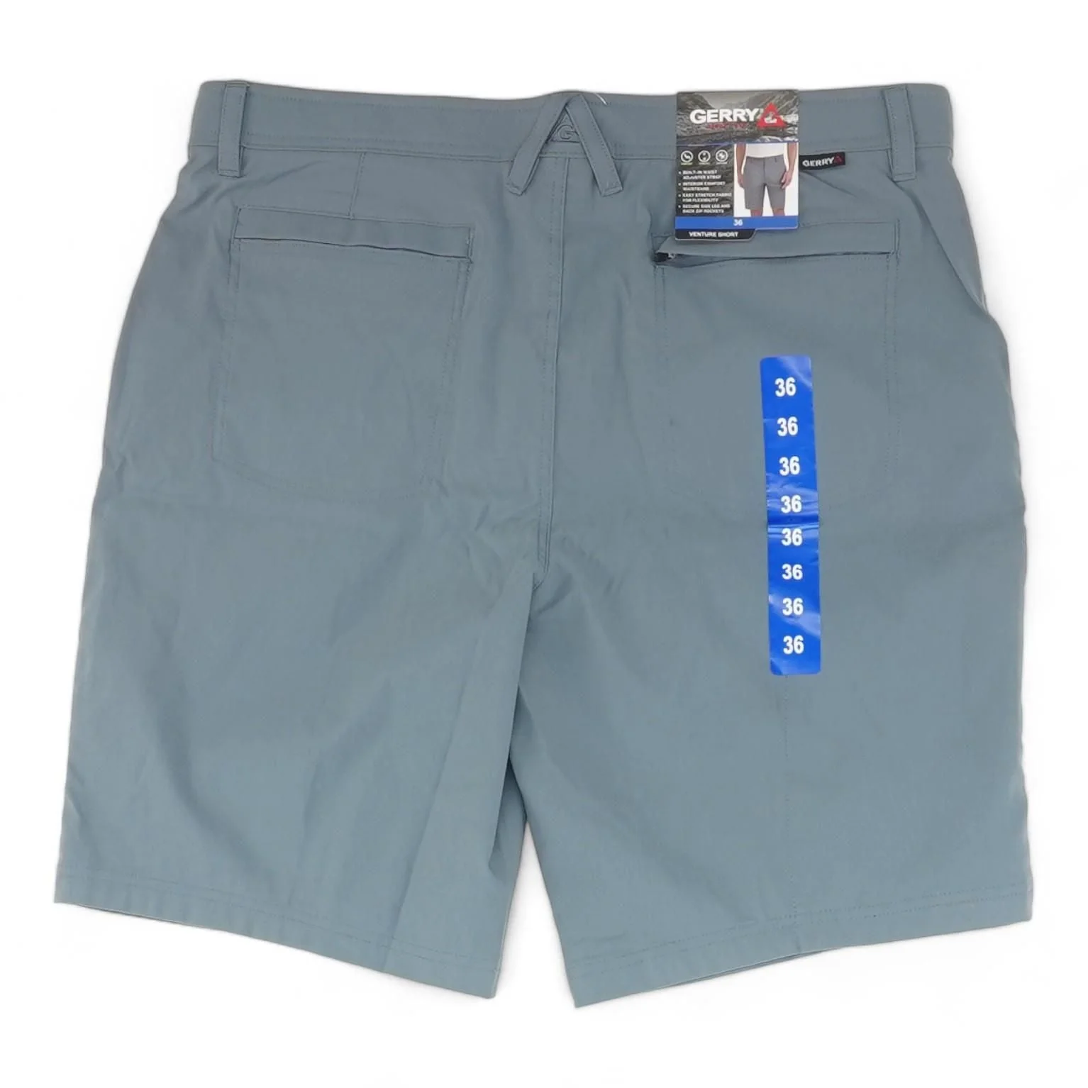Blue Solid Active Shorts - Image 2