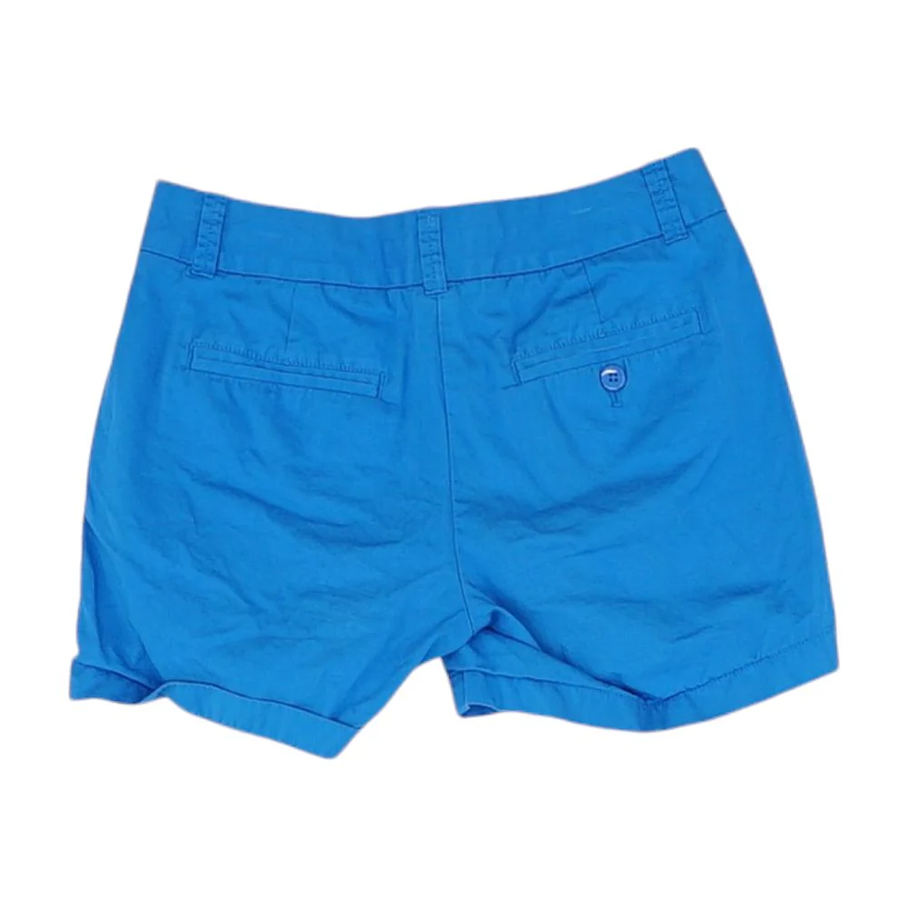 Blue Solid Chino Shorts - Image 2