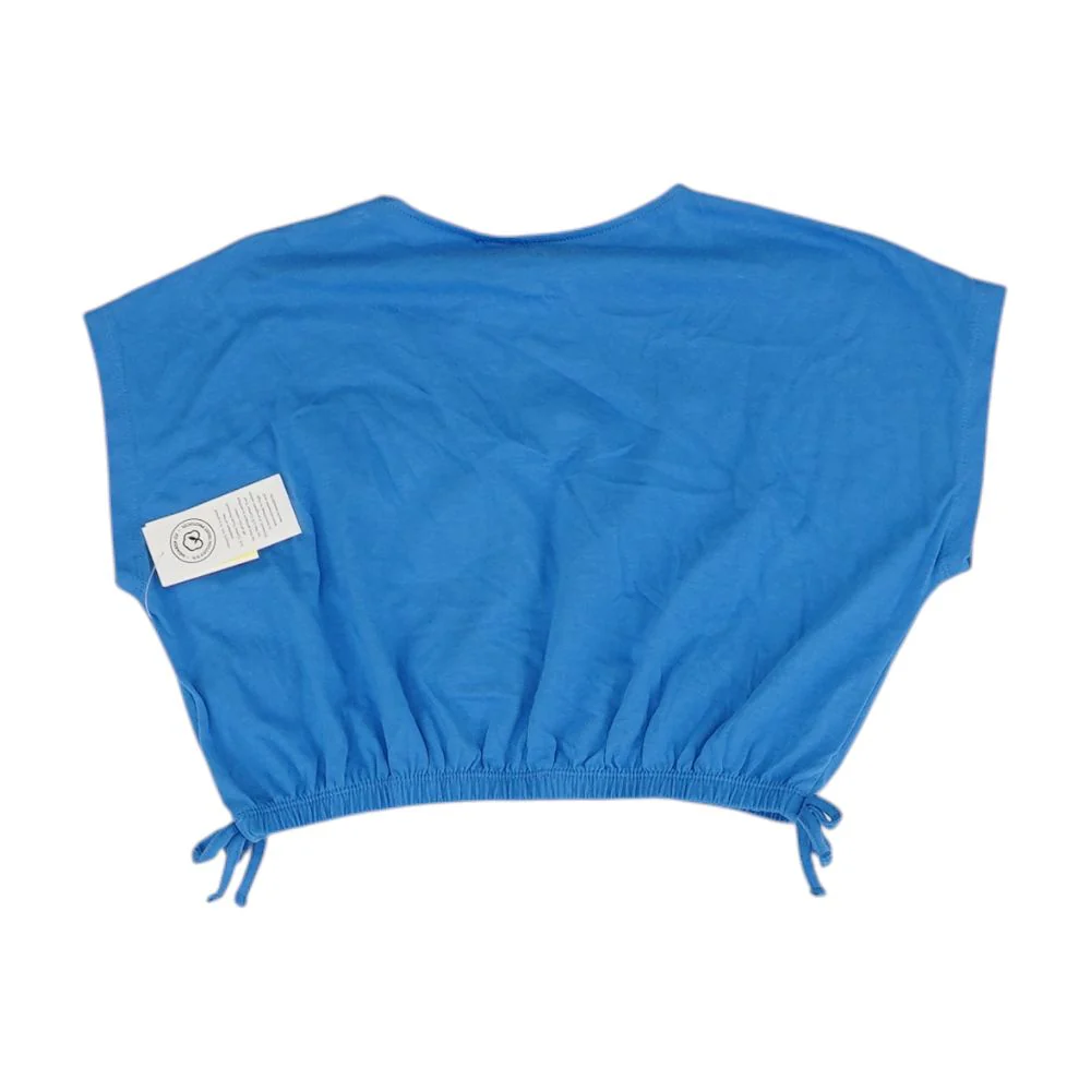 Blue Solid Crewneck T Shirt - Image 2