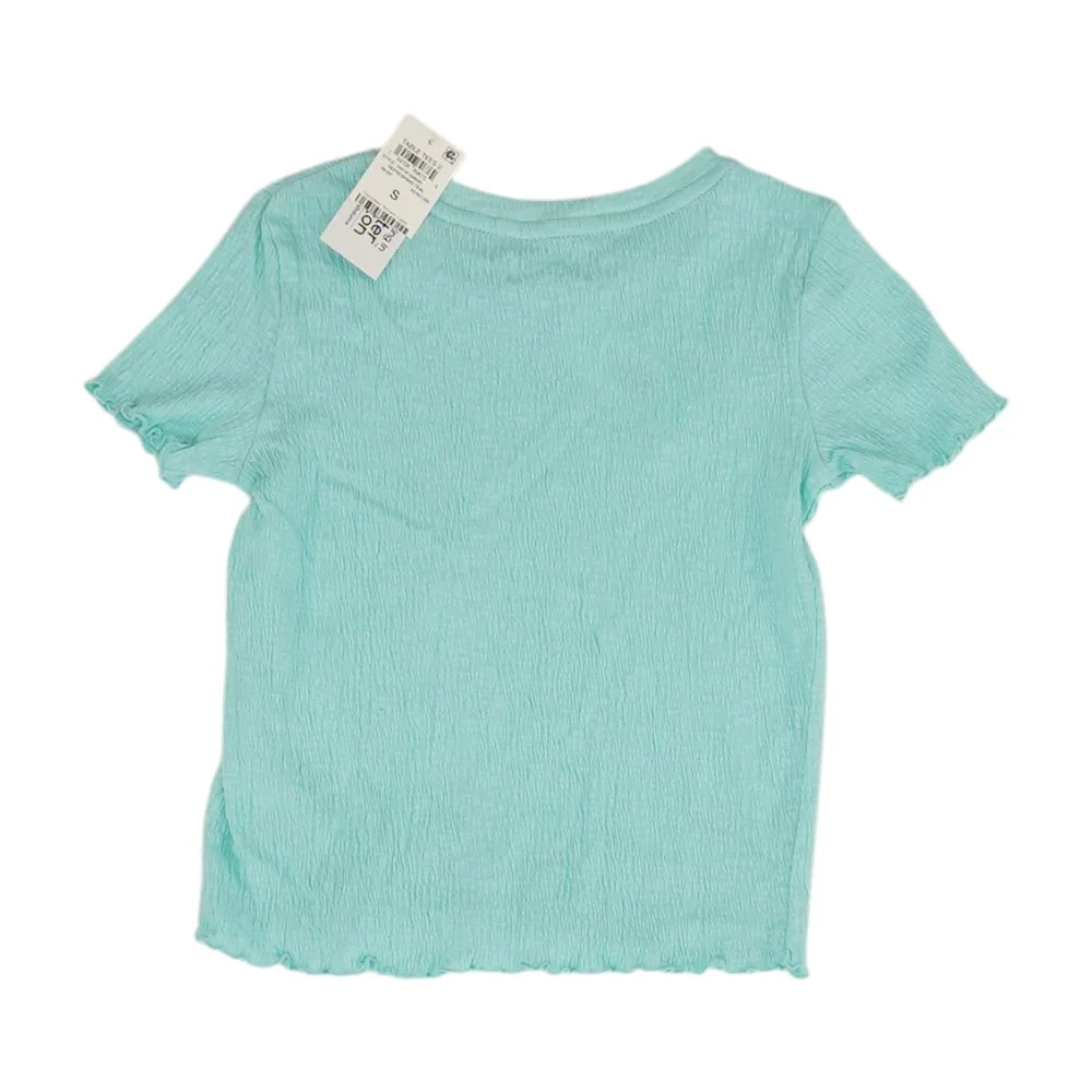 Blue Solid Crewneck T Shirt - Image 2