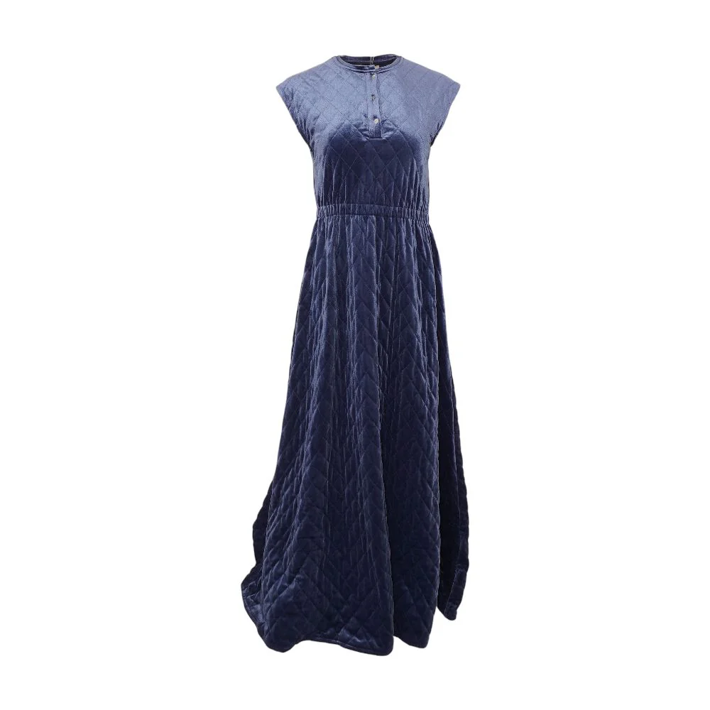 Blue Solid Dress - Image 2