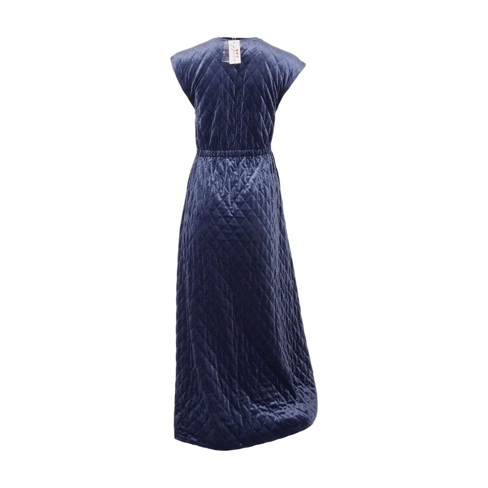 Blue Solid Dress - Image 4