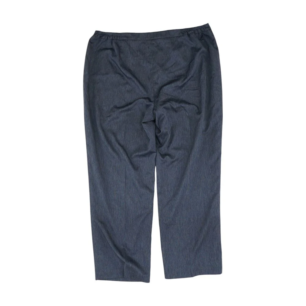 Blue Solid Dress Pants - Image 2