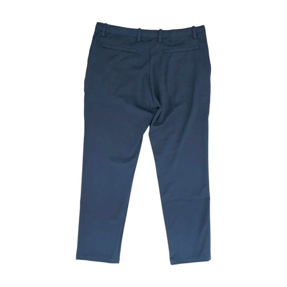 Blue Solid Dress Pants - Image 2