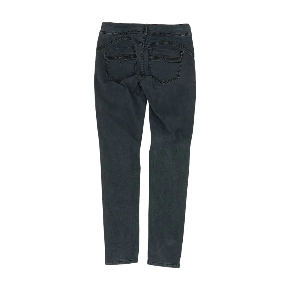 Blue Solid High Rise Skinny Leg Jeans - Image 2