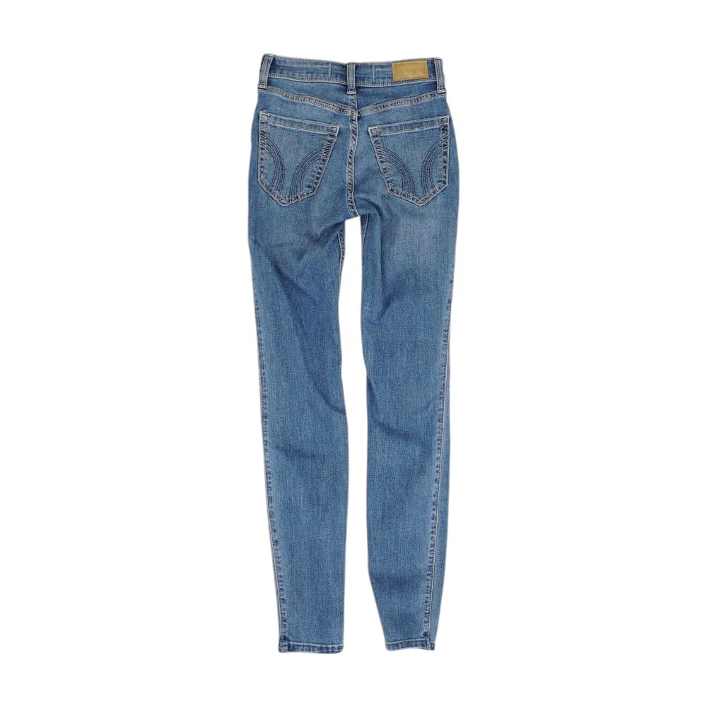 Blue Solid High Rise Skinny Leg Jeans - Image 2