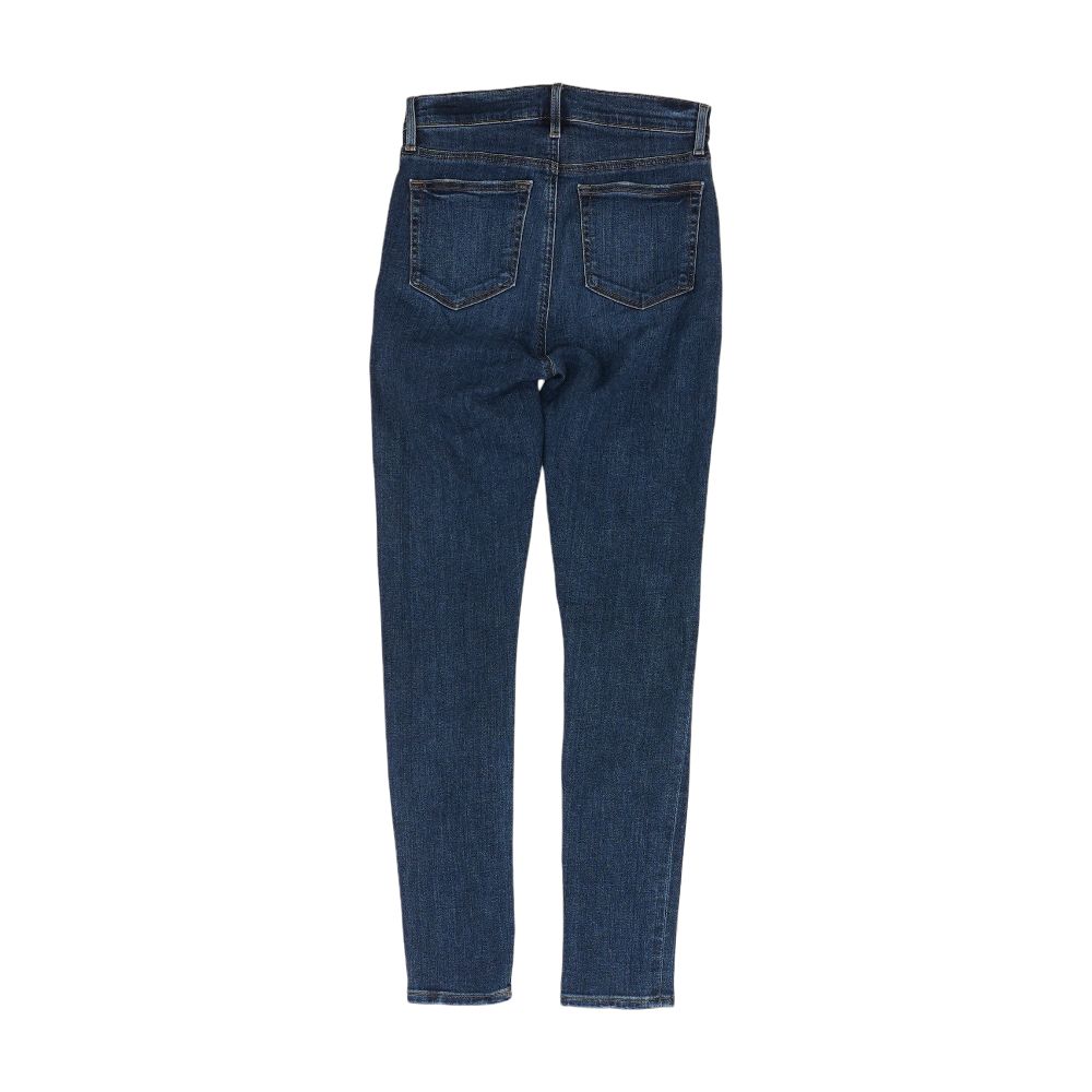 Blue Solid High Rise Slim Leg Jeans - Image 2