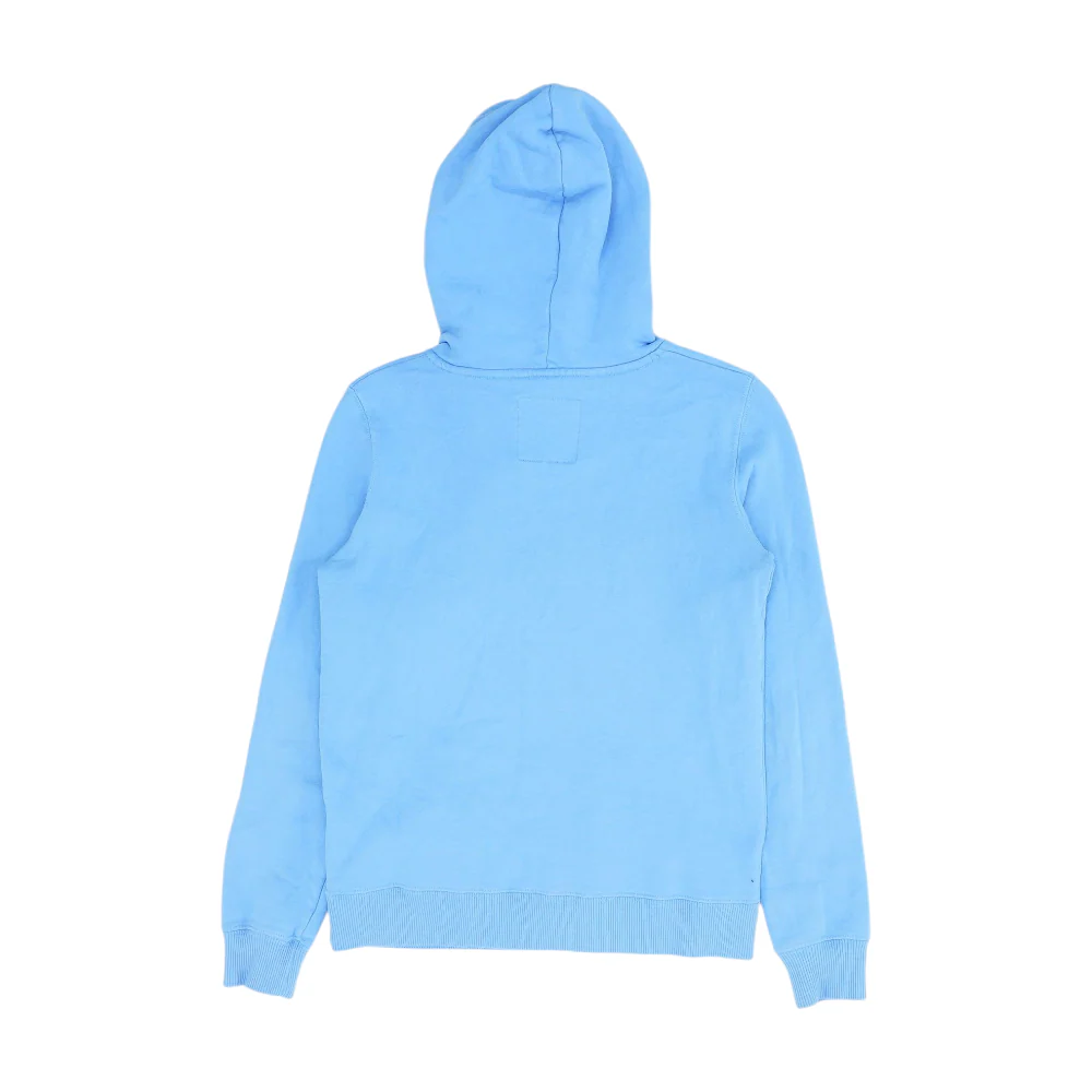 Blue Solid Hoodie Pullover - Image 2