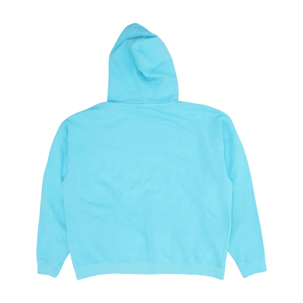 Blue Solid Hoodie Pullover - Image 2