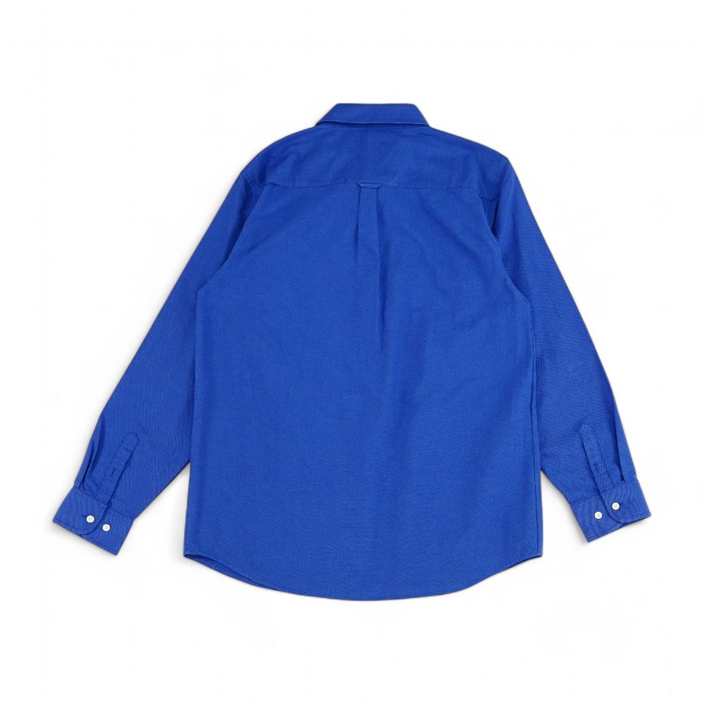 Blue Solid Long Sleeve Button Down - Image 2
