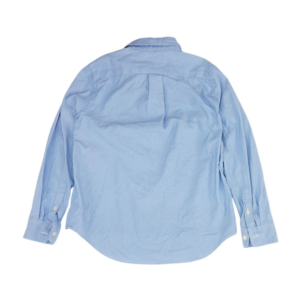 Blue Solid Long Sleeve Button Down - Image 2