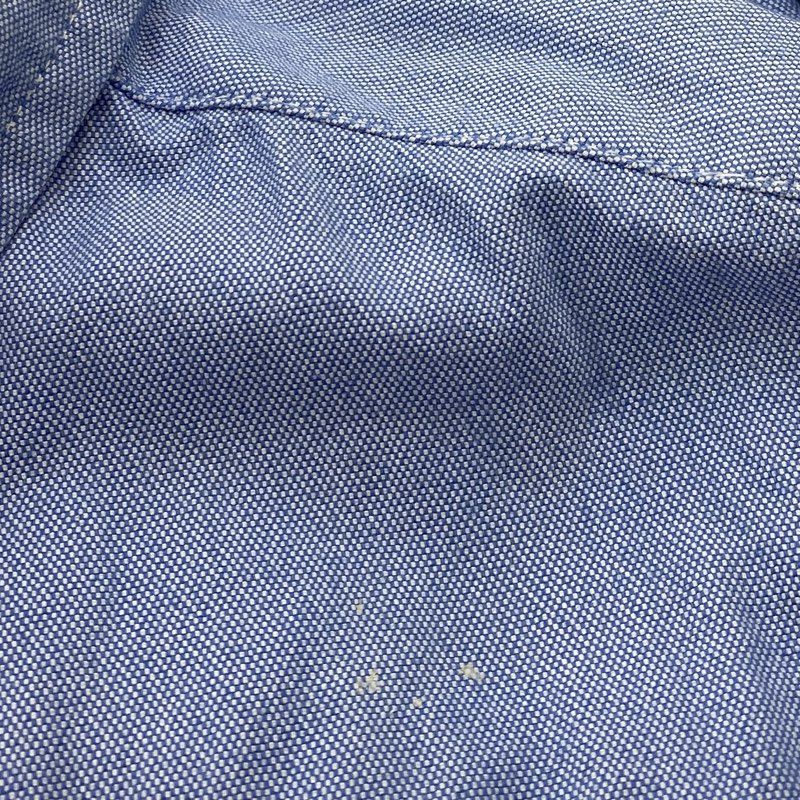 Blue Solid Long Sleeve Button Down - Image 3