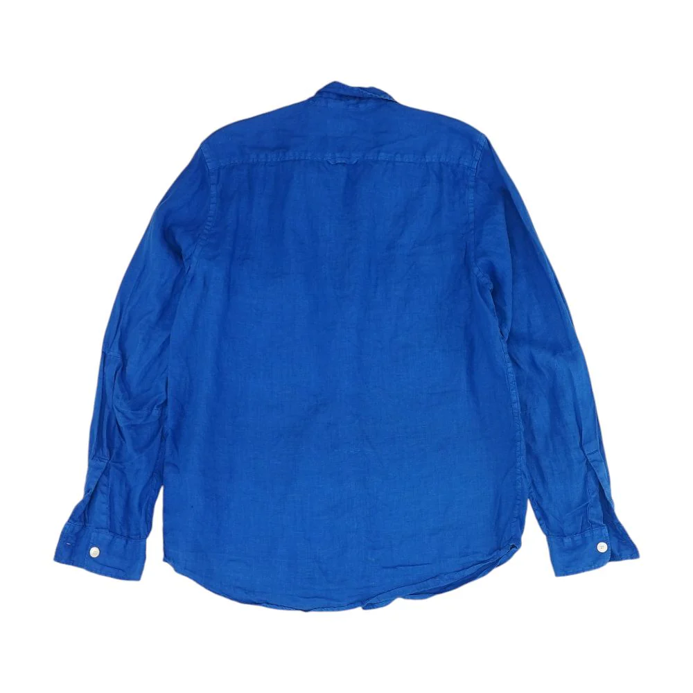 Blue Solid Long Sleeve Button Down - Image 2