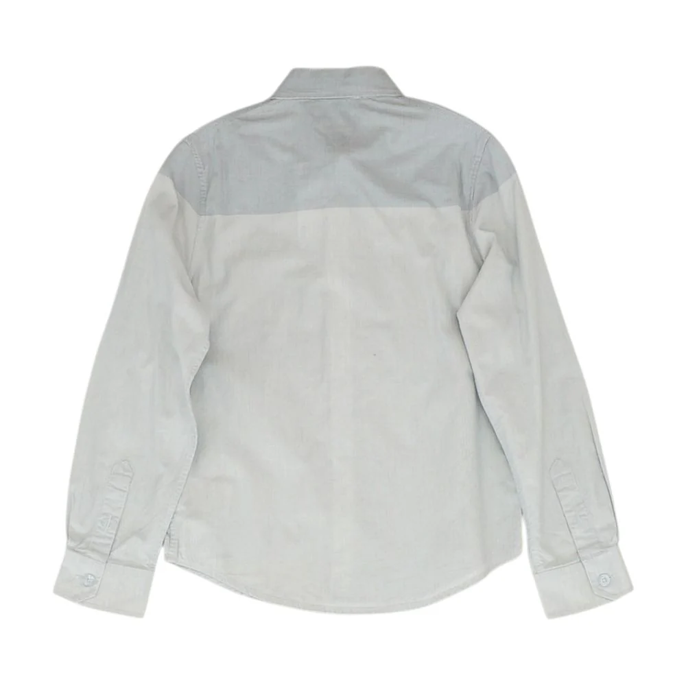 Blue Solid Long Sleeve Button Down - Image 2