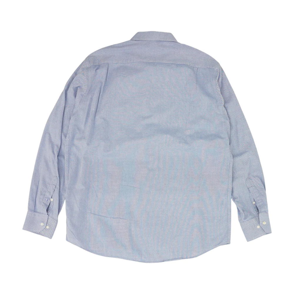 Blue Solid Long Sleeve Button Down - Image 2