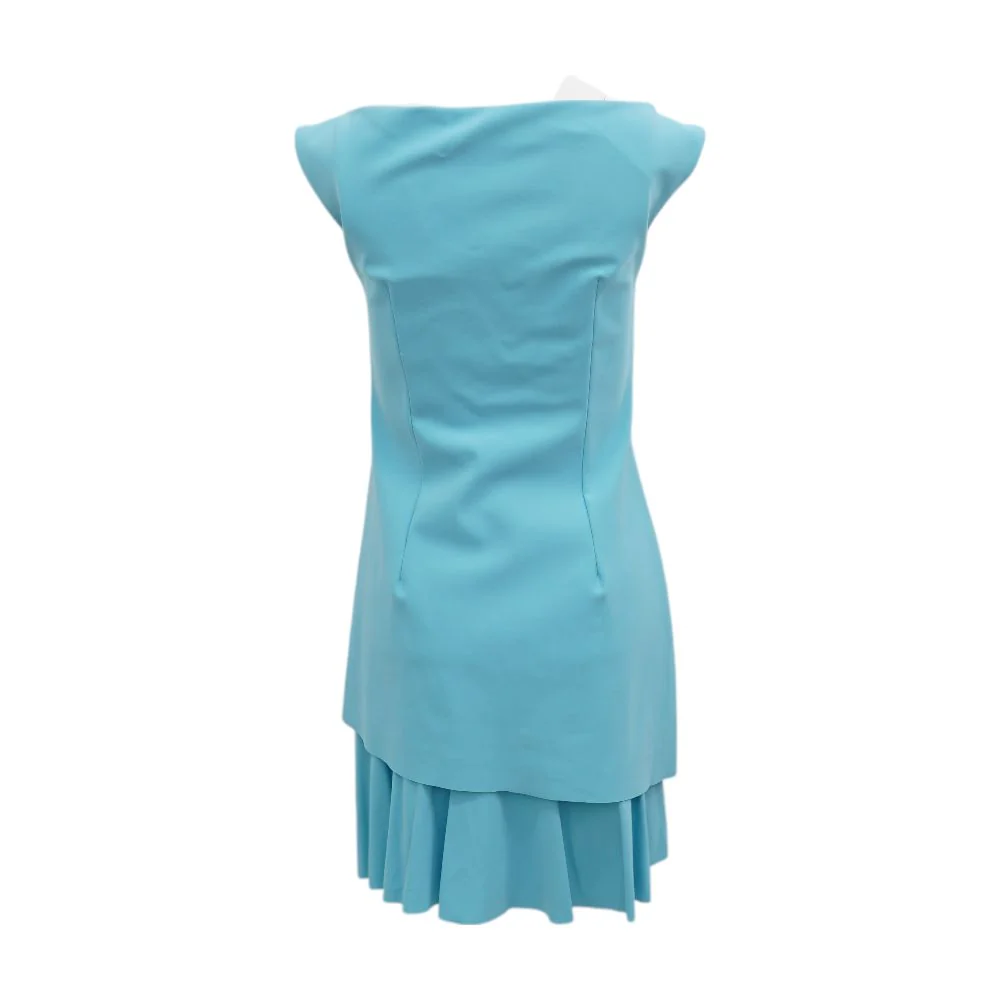 Blue Solid Midi Dress - Image 2