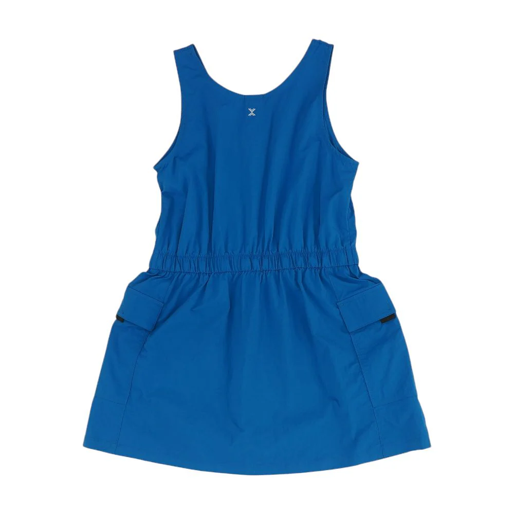 Blue Solid Midi Dress - Image 2