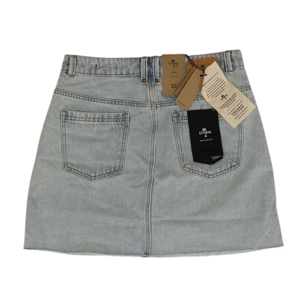 Blue Solid Midi Skirt - Image 2